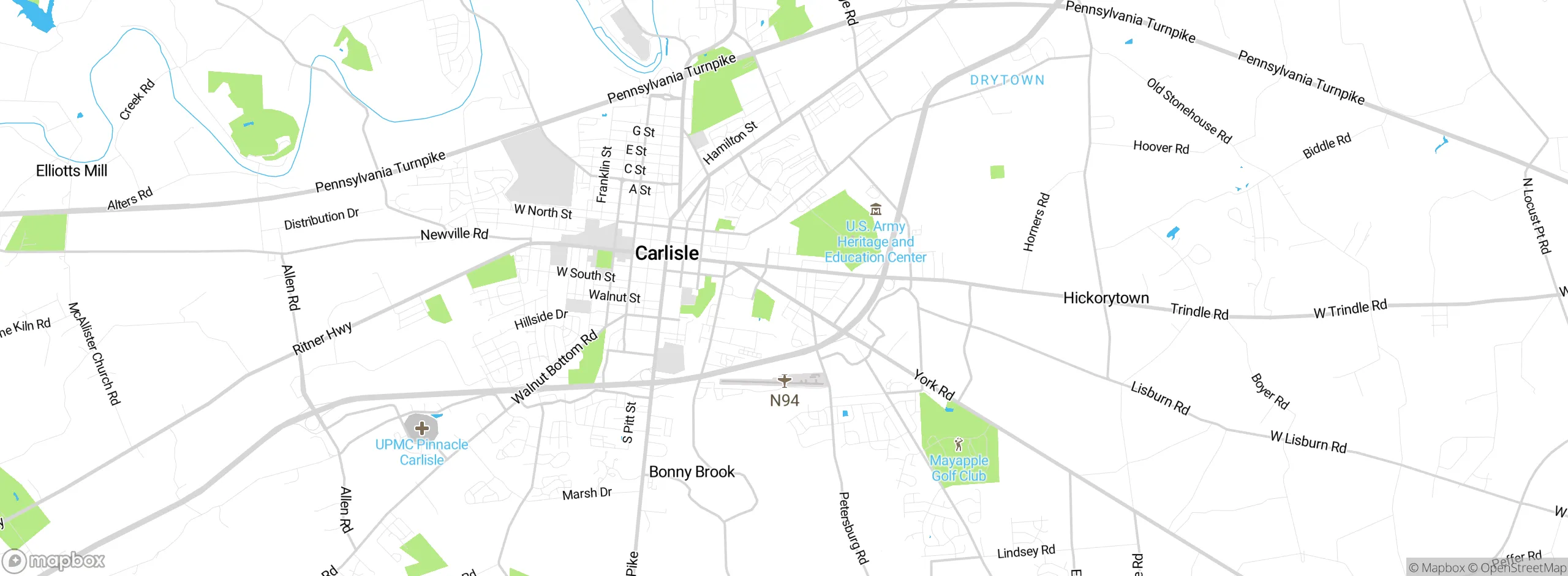 Map showing approximate location