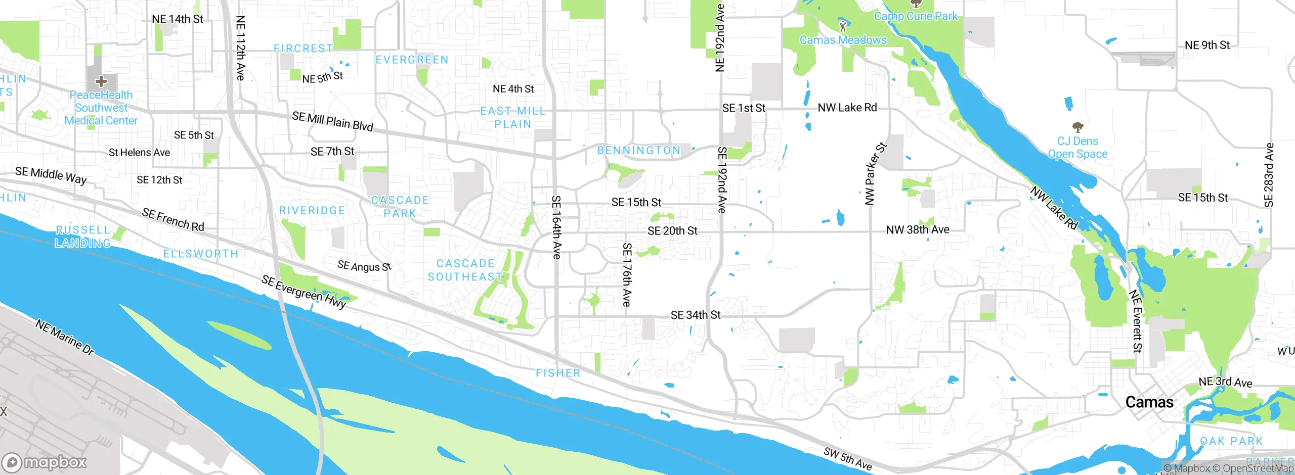 Map showing approximate location