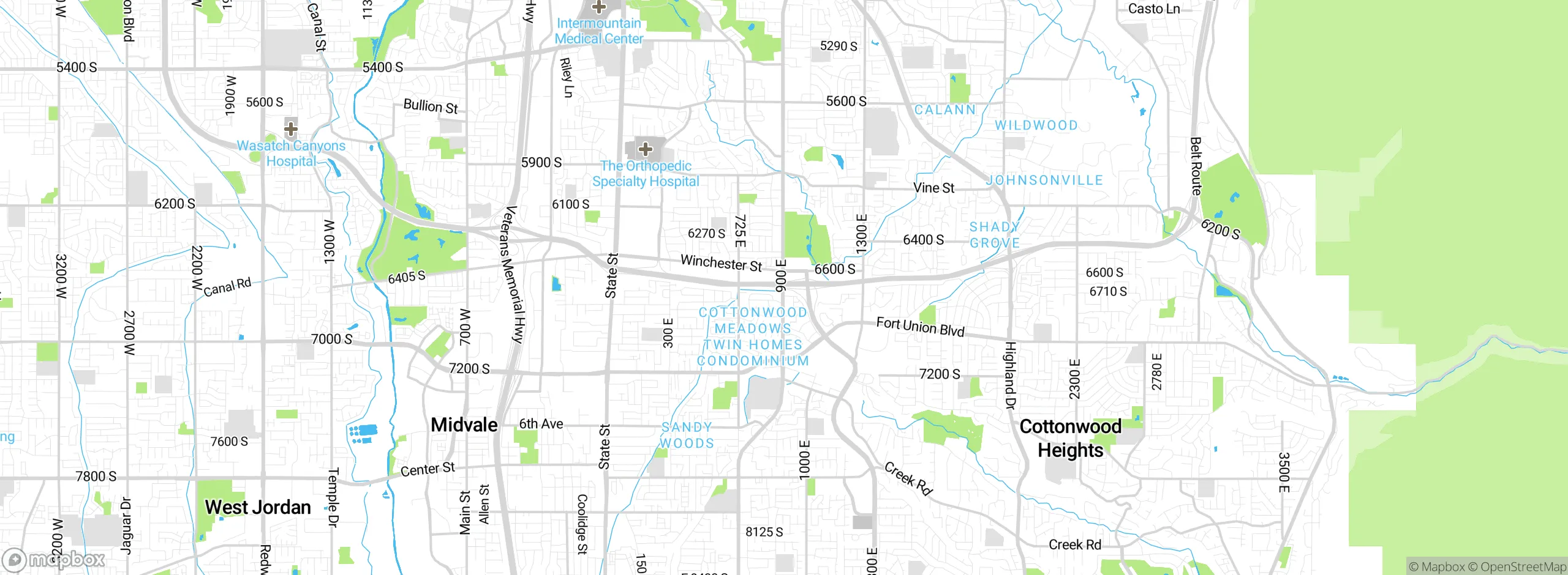 Map showing approximate location