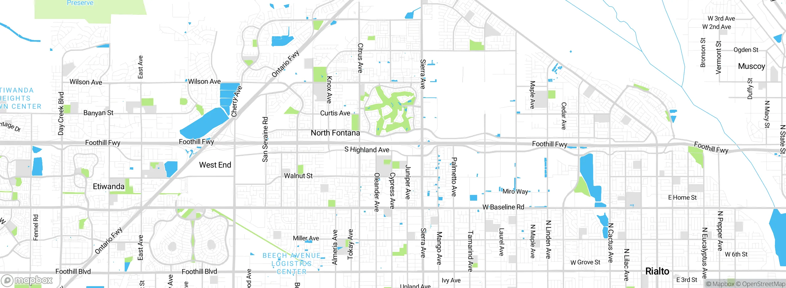 Map showing approximate location