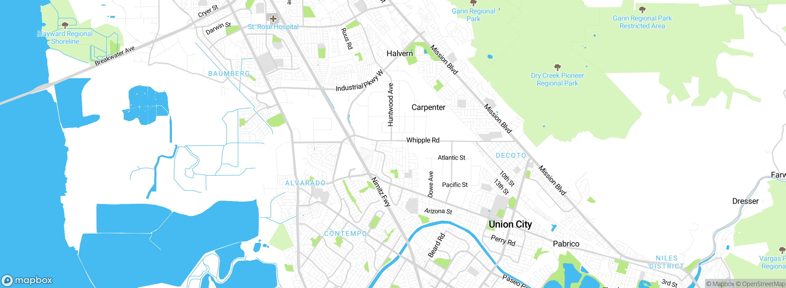 Map showing approximate location