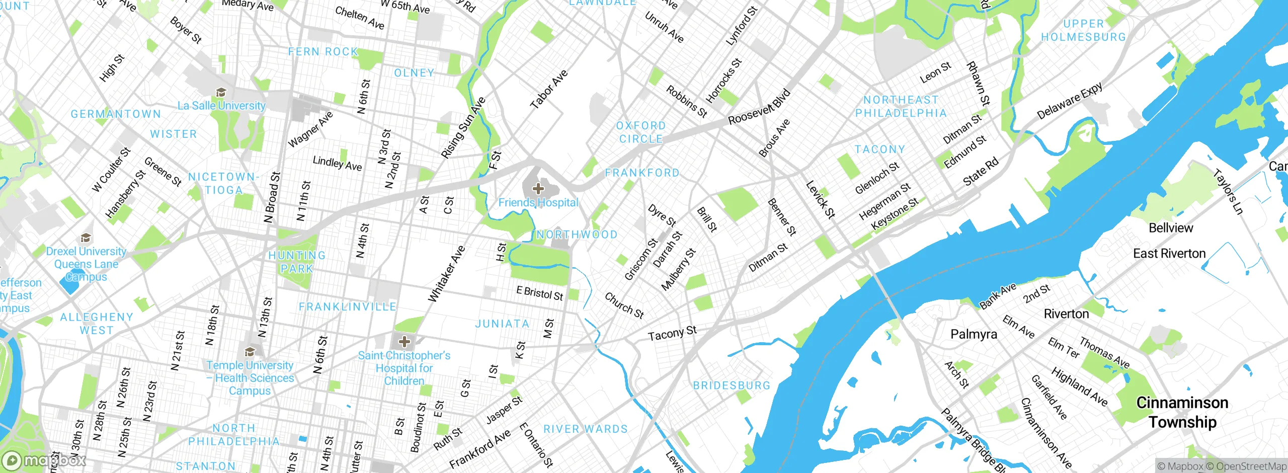 Map showing approximate location