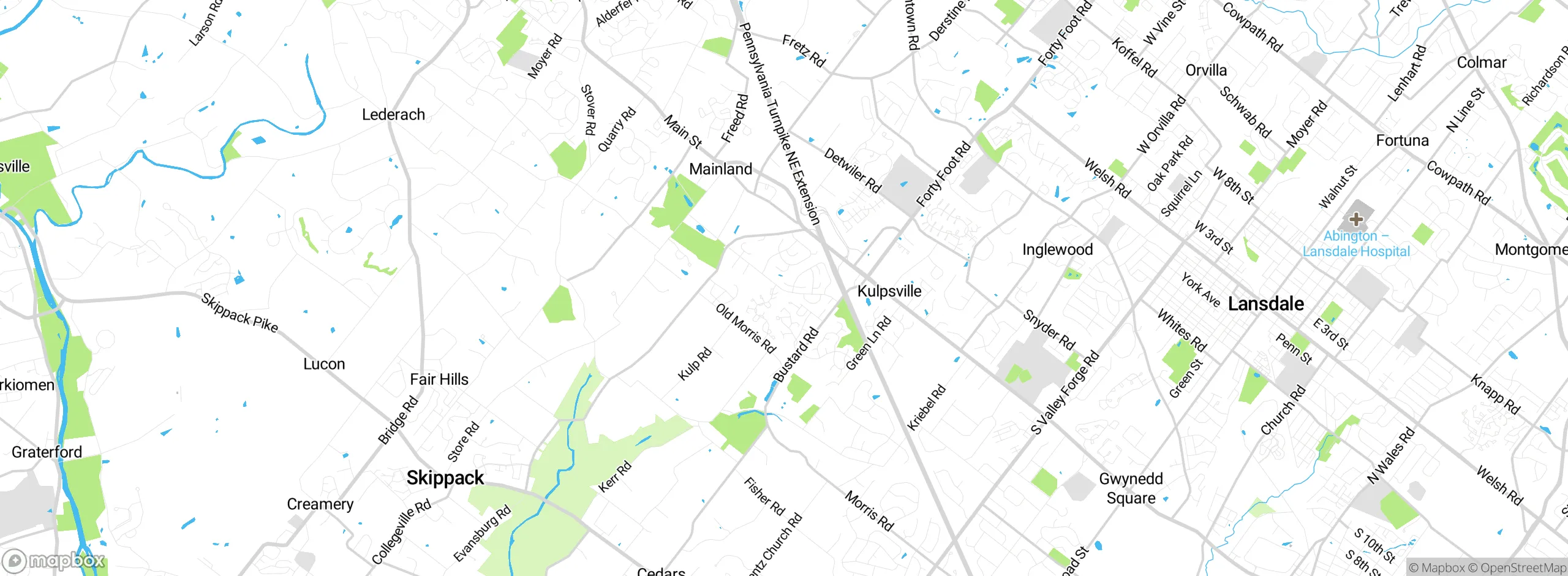 Map showing approximate location