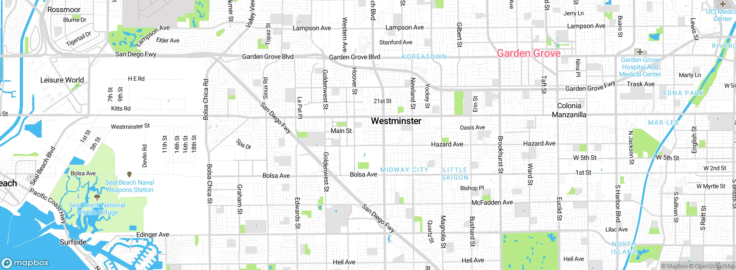 Map showing approximate location